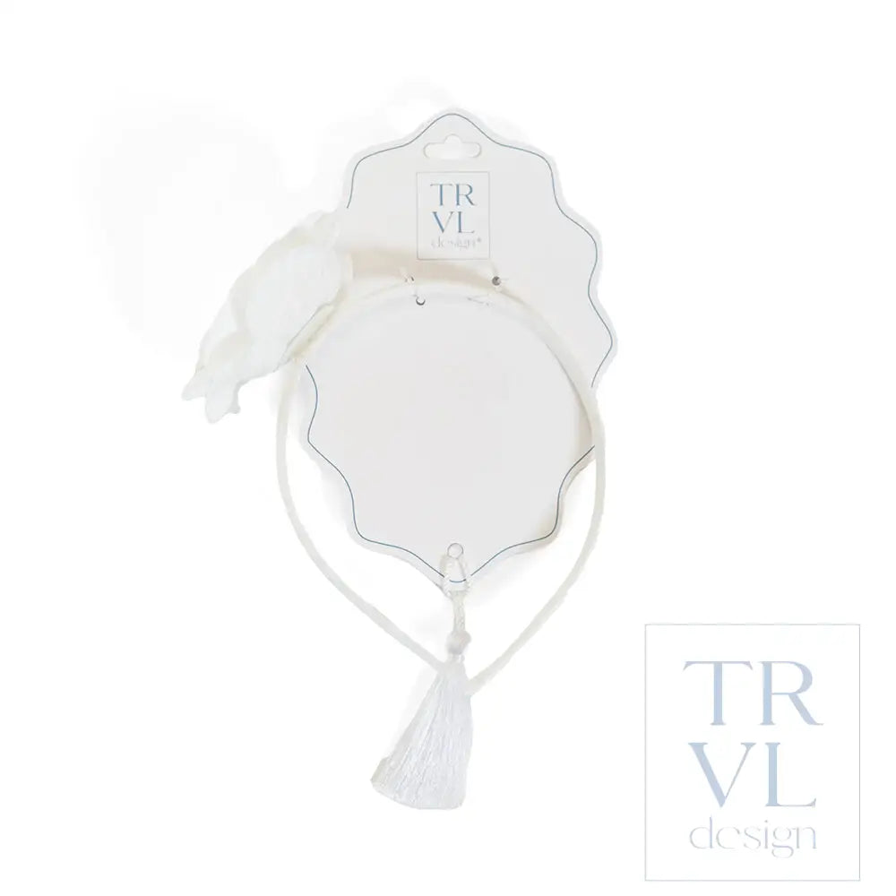 SIgnraure Hair Accessories - Lg Ging Flower Headband - pre pack 2 - Gingham White - Hair Accessories