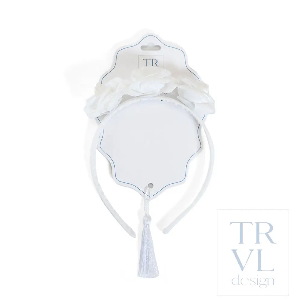 Signature Hair Accessories - Trio Flower Headband - Pre pack 2 - Gingham White - Hair Accessories