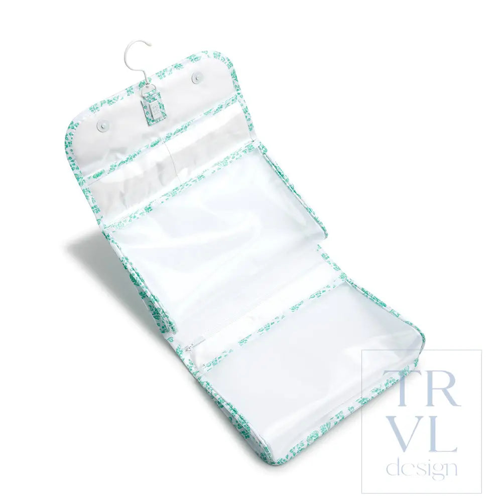 Luxe Gloss Hanging Toiletry Case - All Heart Kelly Green Cosmetic & Bags