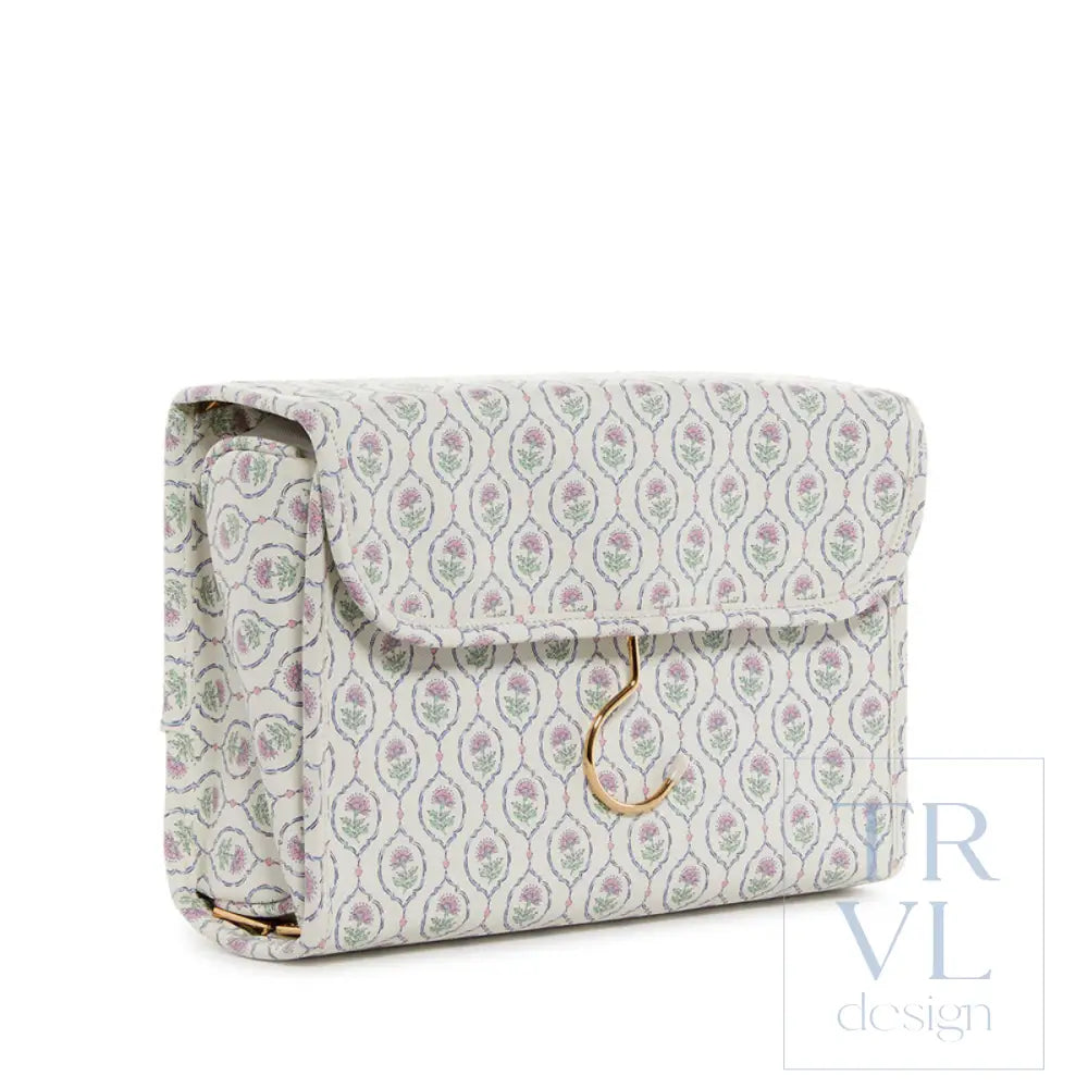Luxe Hanging Toiletry Antibes With Navy Pinstripe Liner *New!