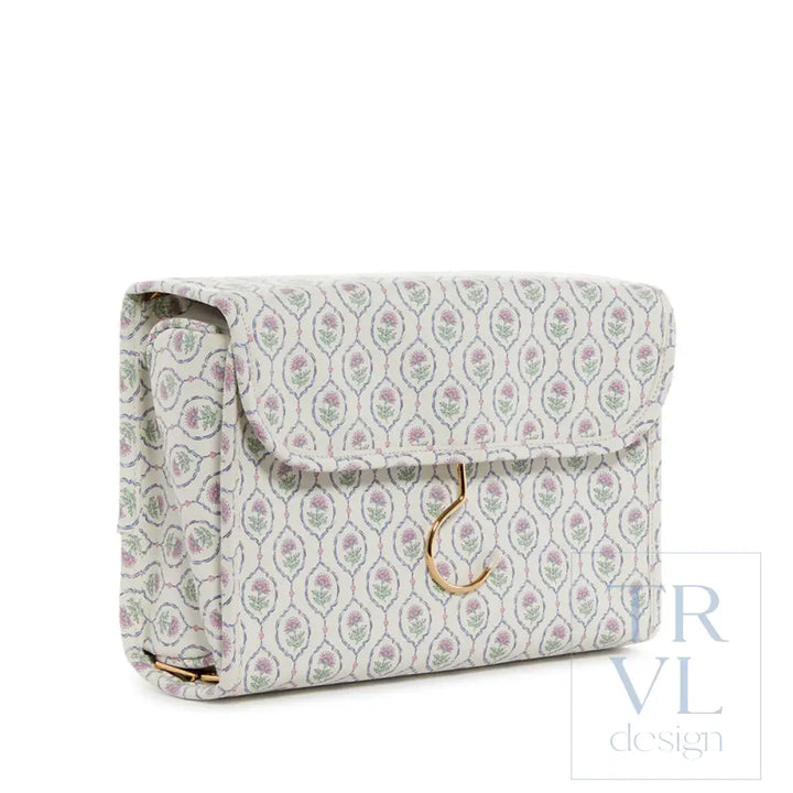 Luxe Hanging Toiletry Antibes With Navy Pinstripe Liner *New!