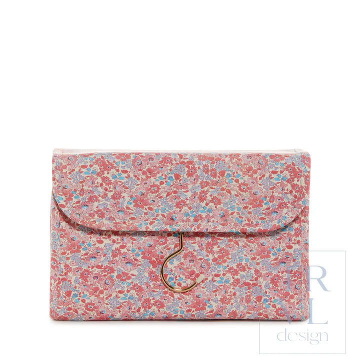 Luxe Hanging Toiletry Case Marseille With Pink Pinstripe Liner *New!
