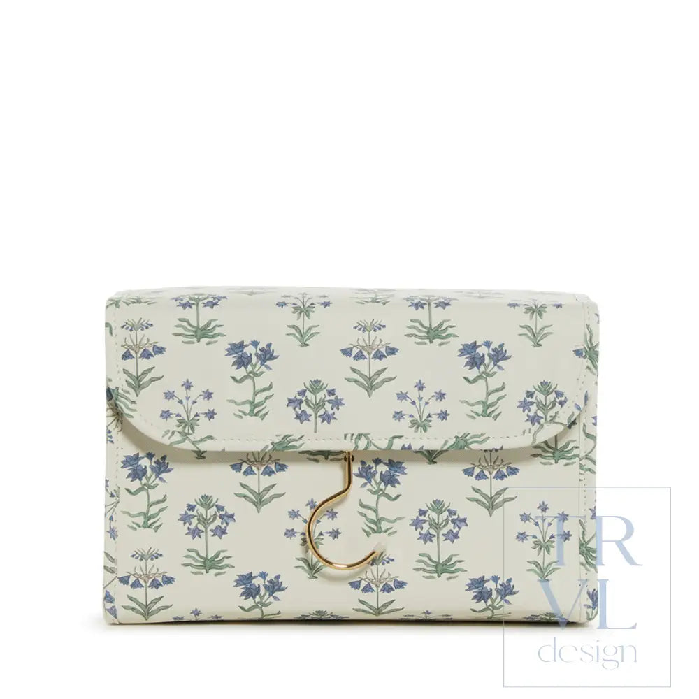 Luxe Hanging Toiletry Case Provence With Green Pinstripe Liner