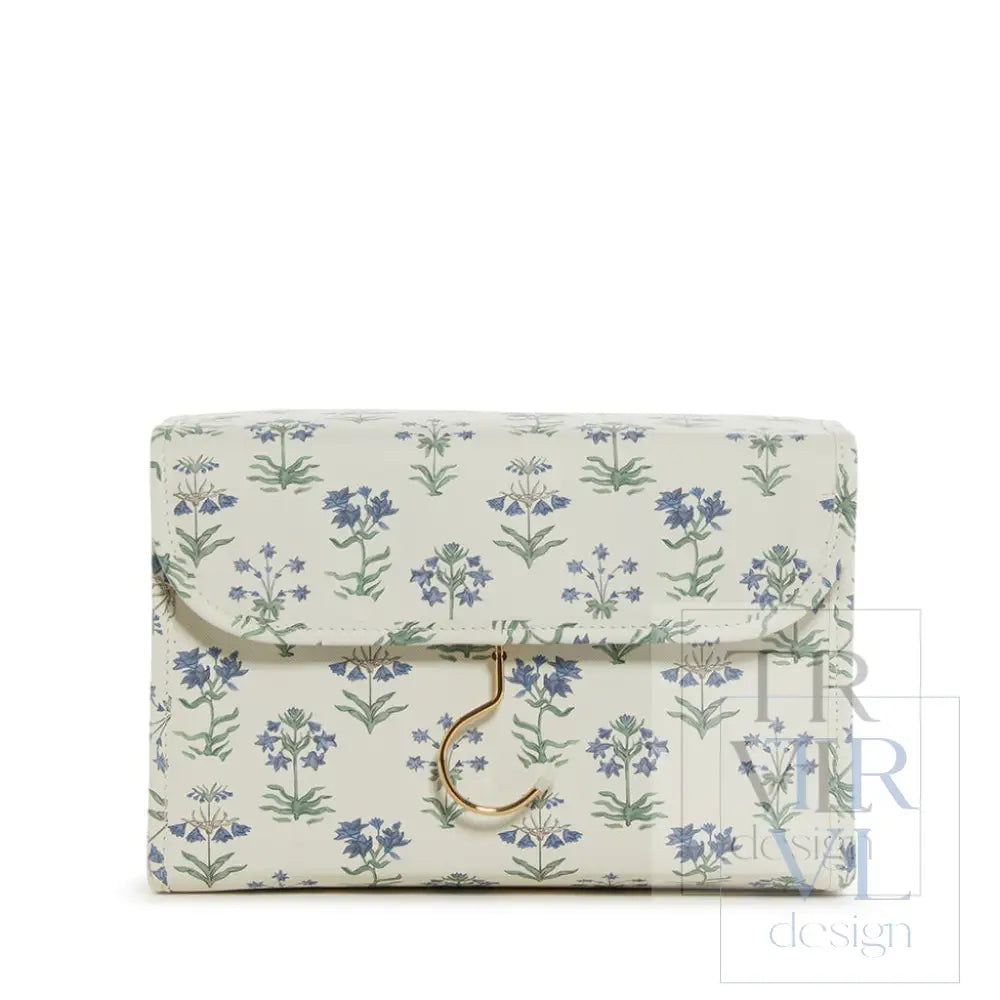 Luxe Hanging Toiletry Case Provence With Green Pinstripe Liner