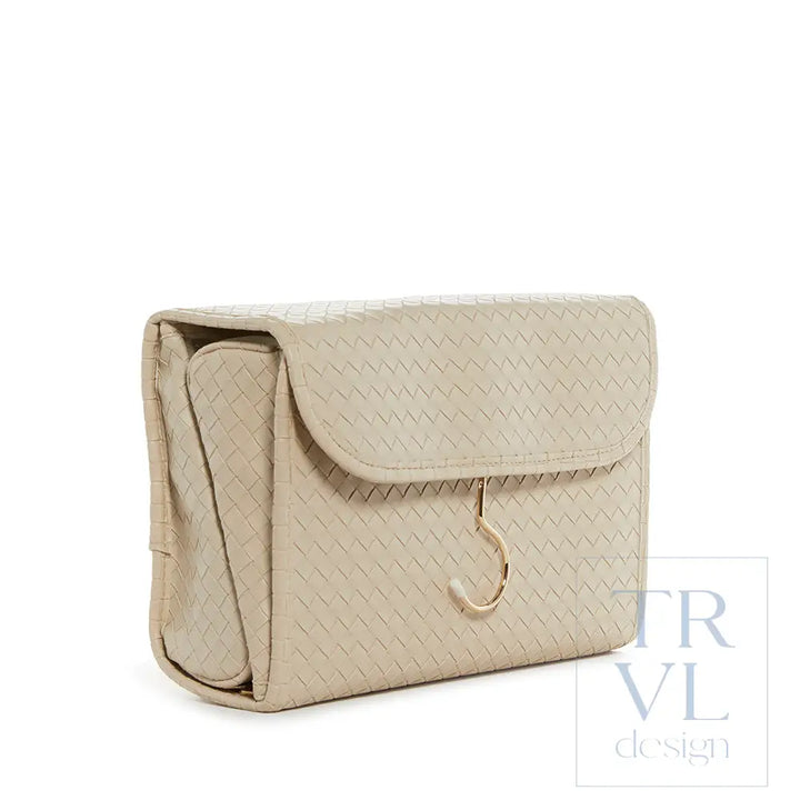 Luxe Hanging Toiletry Case - Woven Bisque *New! Bisque