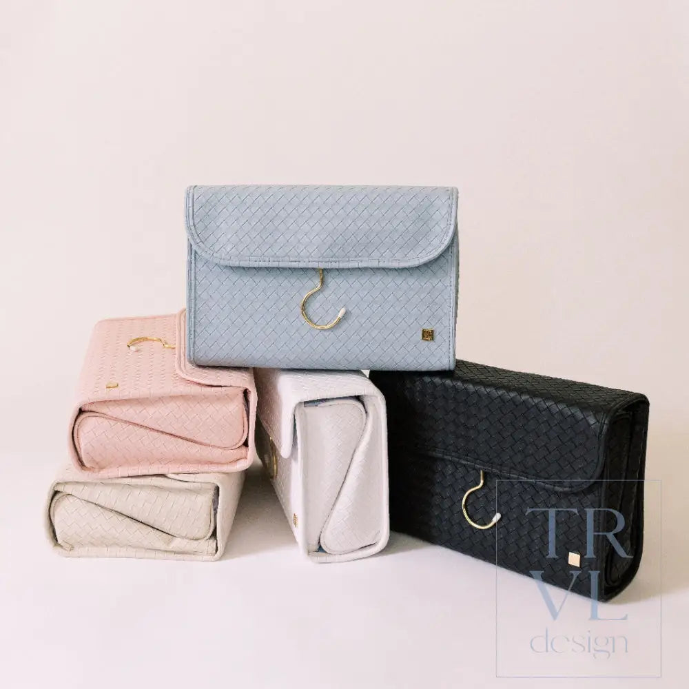 Hanging Toiletry Case - Woven Blanc - Cosmetic & Toiletry Bags