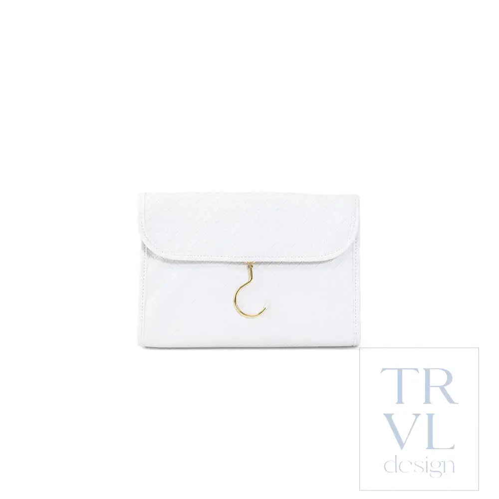 Hanging Toiletry Case - Woven Blanc - Cosmetic & Toiletry Bags