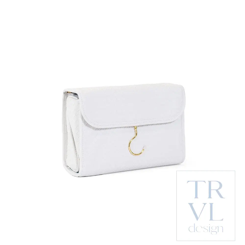 Hanging Toiletry Case - Woven Bridal White - Cosmetic & Toiletry Bags