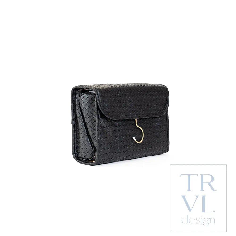LUXE Hanging Toiletry Case - WOVEN JET - Cosmetic & Toiletry Bags