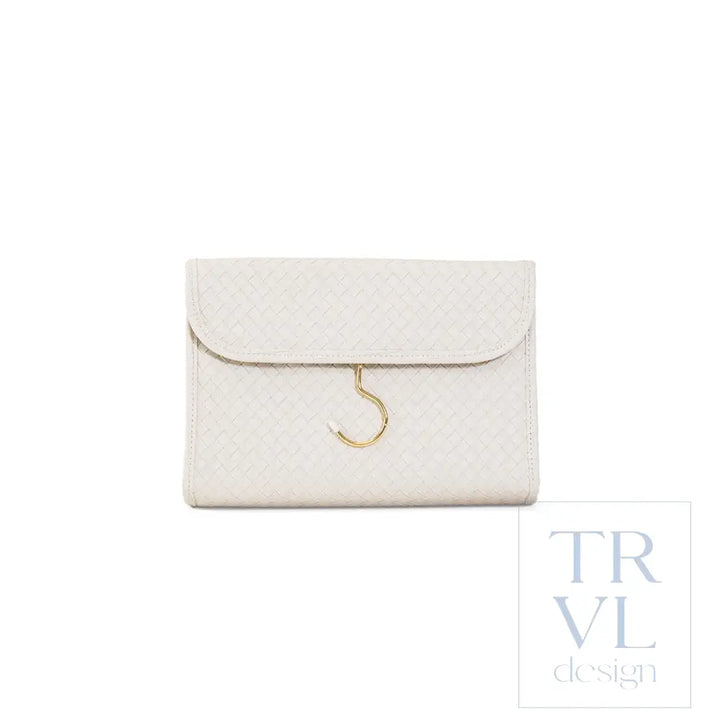 Hanging Toiletry Case - Woven Sand - Cosmetic & Toiletry Bags
