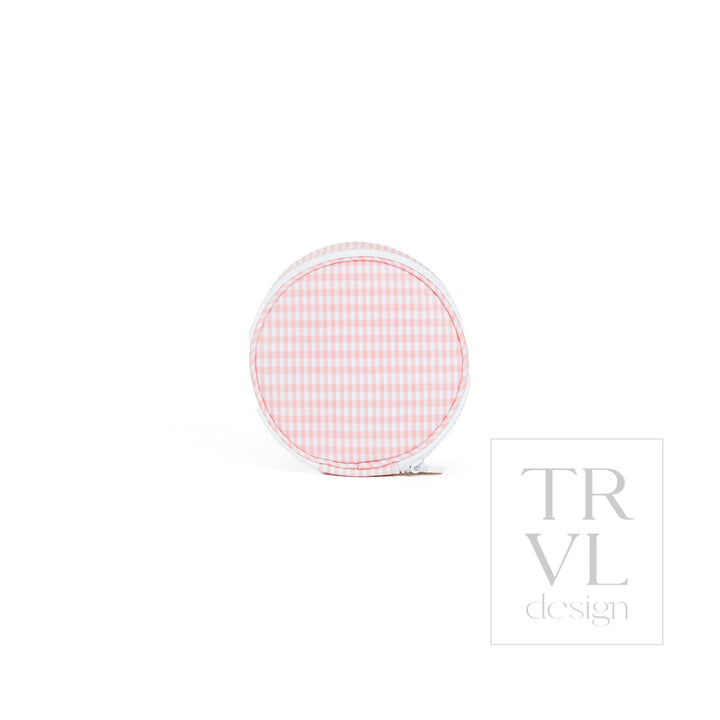 JEWEL ROUND CASE - GINGHAM TAFFY - Jewelry Holders