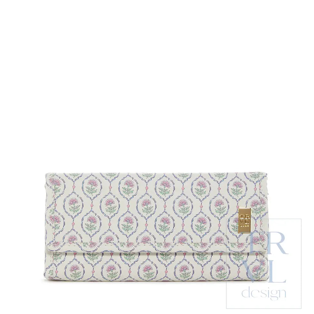 Jewelry Case - Jewel Wallet - Antibes with Navy Pinstripe Liner - Jewelry Holders