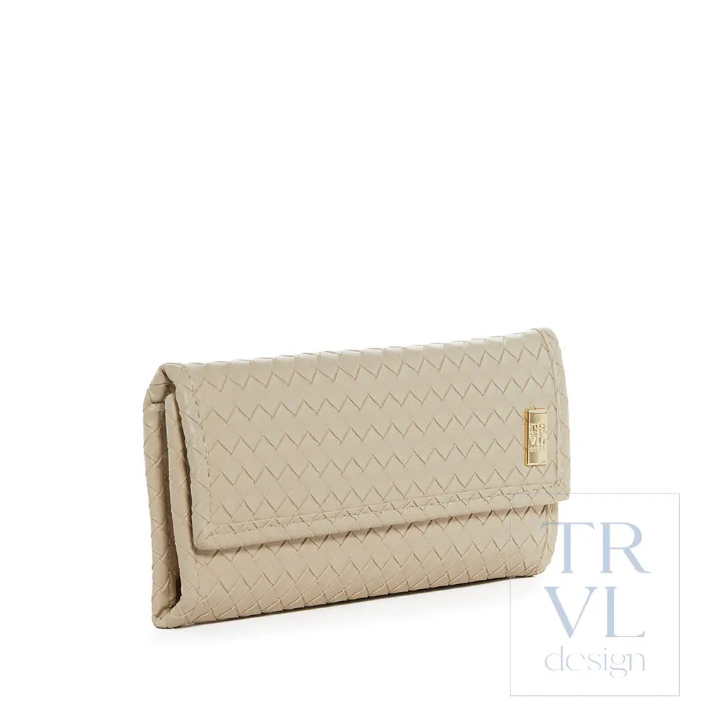 Luxe Jewelry Wallet - Woven Bisque
