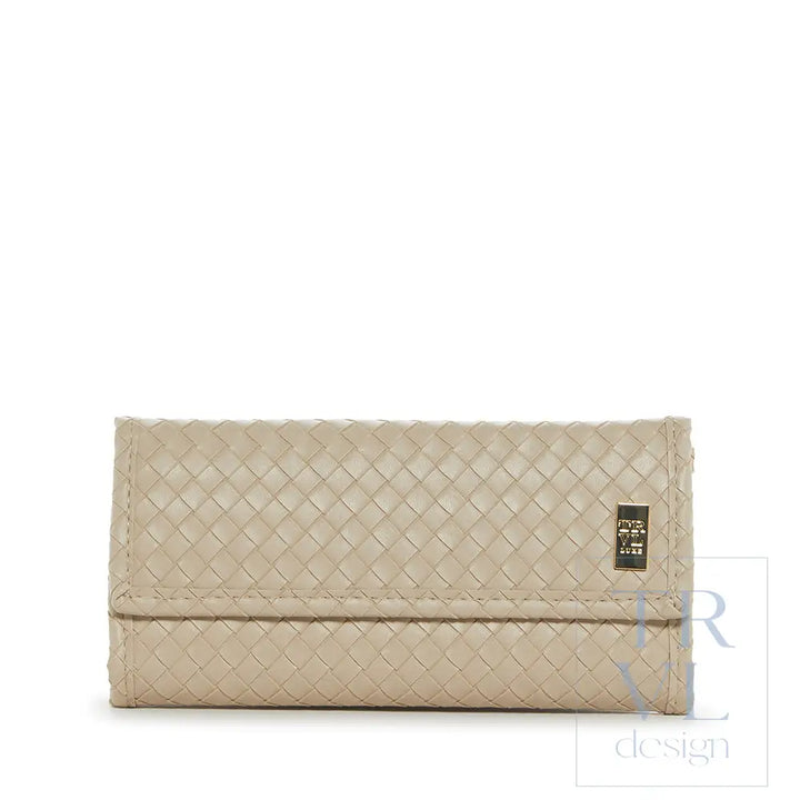 Luxe Jewelry Wallet - Woven Bisque Bisque