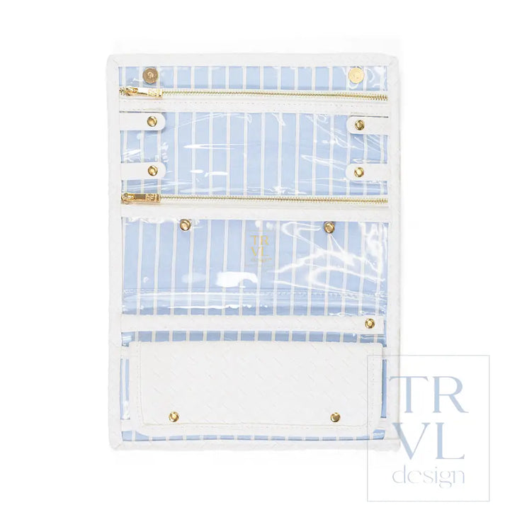 Jewelry Case - Jewelry Wallet - Woven Blanc - Jewelry Holders