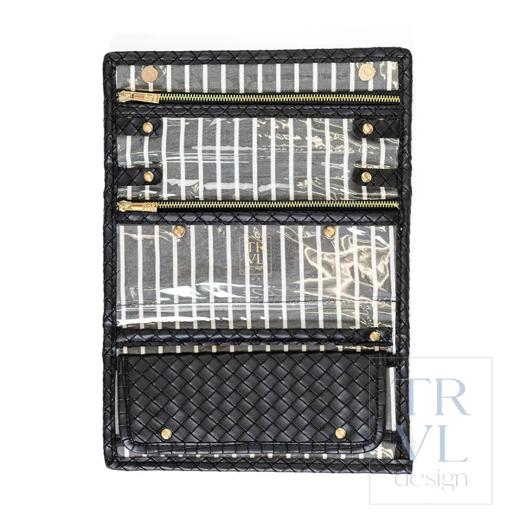 Jewelry Case - Jewelry Wallet - Woven Jet - Jewelry Holders