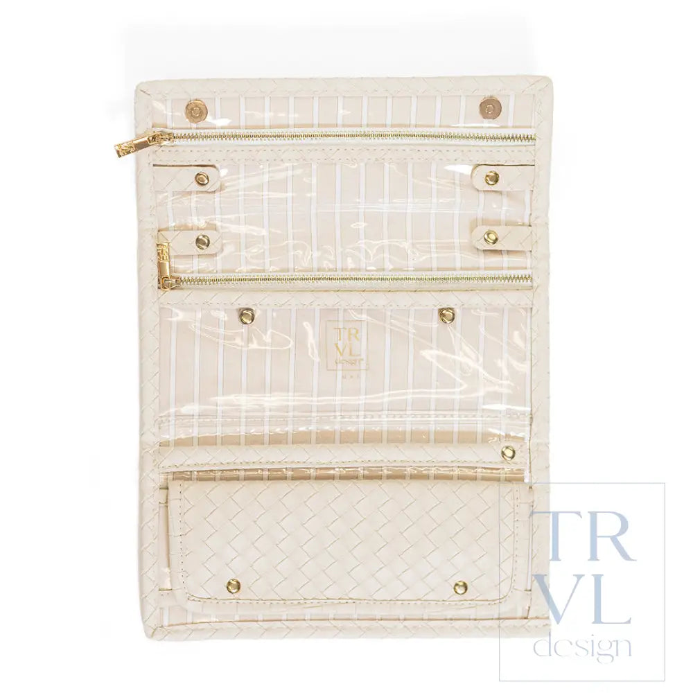 Jewelry Case - Jewelry Wallet - Woven Sand - Jewelry Holders