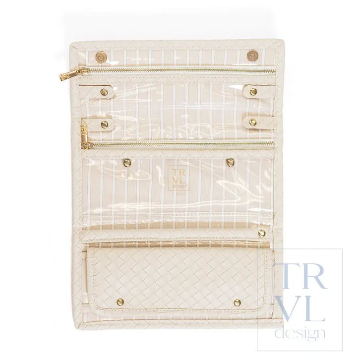 Jewelry Case - Jewelry Wallet - Woven Sand - Jewelry Holders