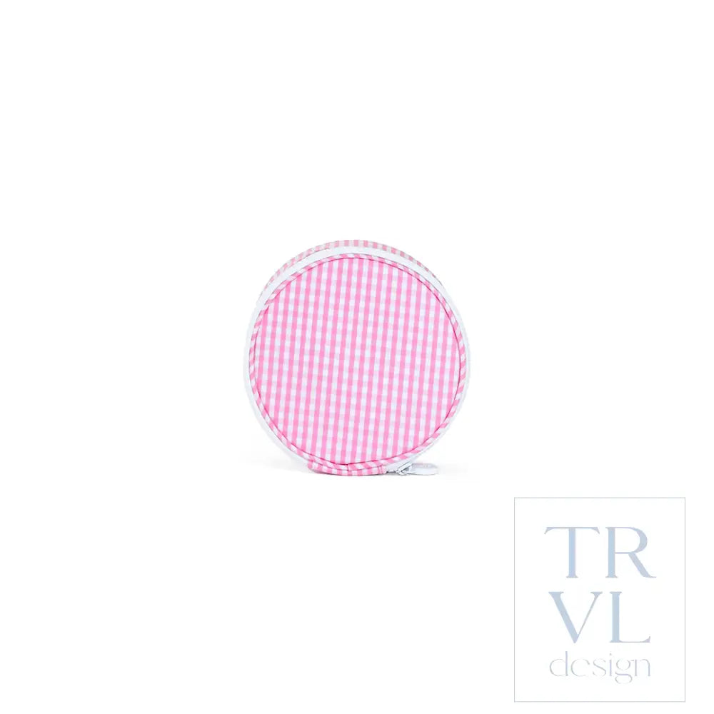 Jewelry Round - Round Up - Gingham Pink - Jewelry Holders