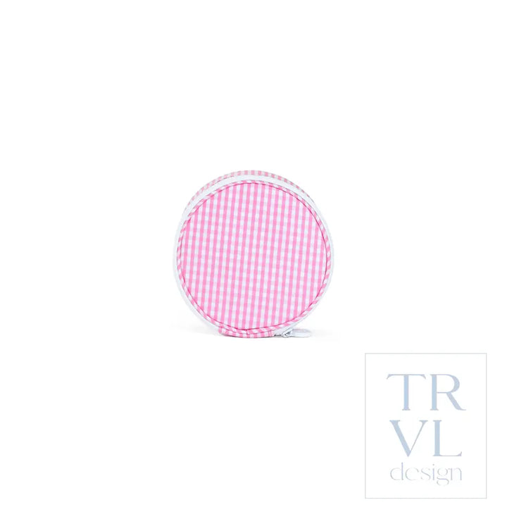 Jewelry Round - Round Up - Gingham Pink - Jewelry Holders