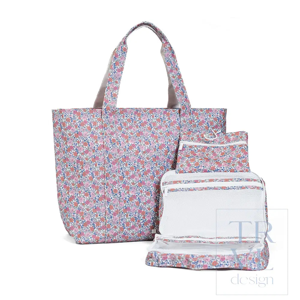 Jumbo Tote + Bundle Up Set - Garden Floral - Tote Bags