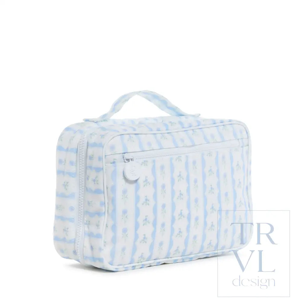 Jumbo Tote + Bundle Up Set - Ribbon Floral Blue - Tote Bags