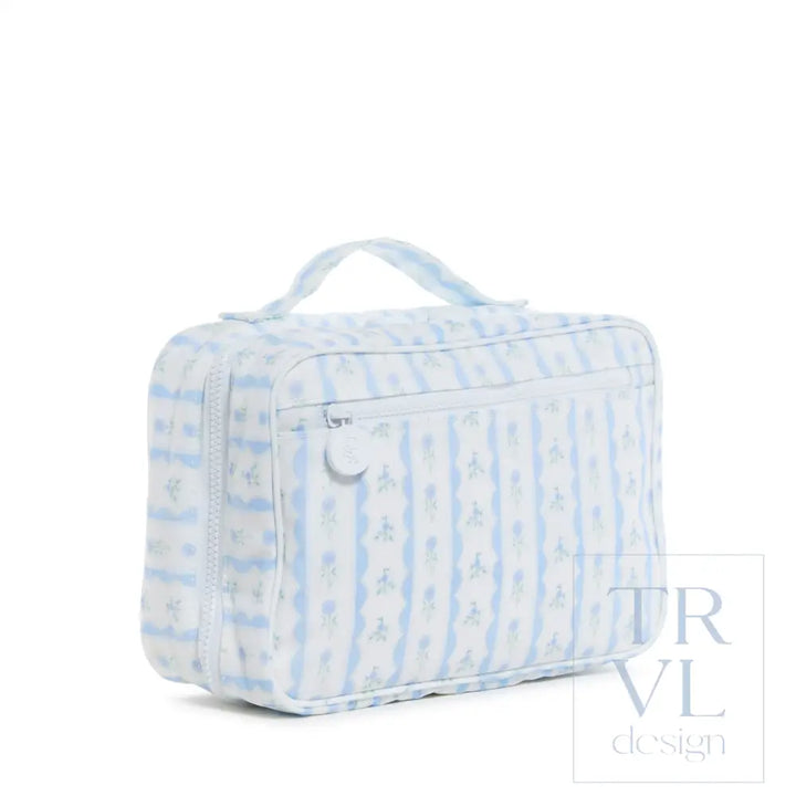 Jumbo Tote + Bundle Up Set - Ribbon Floral Blue - Tote Bags