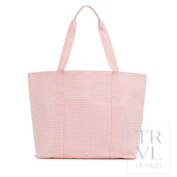 Jumbo Tote - Gingham Taffy – shopTRVLdesign