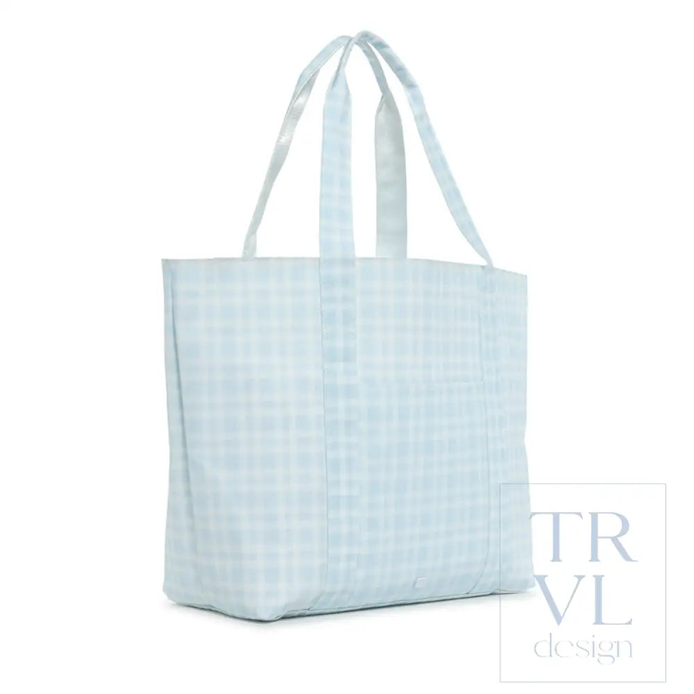 JUMBO TOTE - X-Large Tote PIMLICO PLAID BLUE - Tote Bags