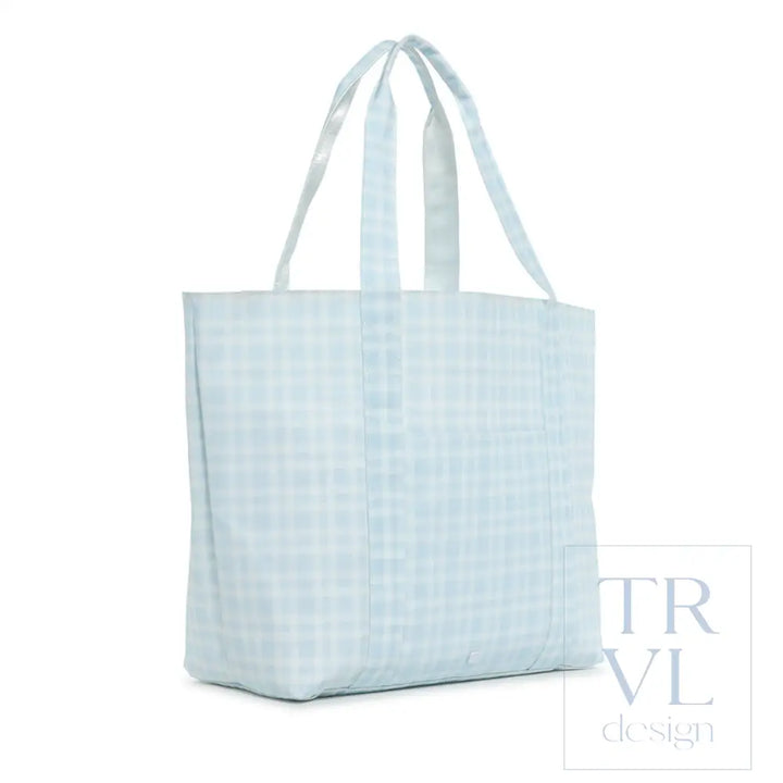 JUMBO TOTE - X-Large Tote PIMLICO PLAID BLUE - Tote Bags
