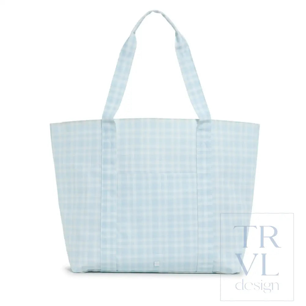 JUMBO TOTE - X-Large Tote PIMLICO PLAID BLUE - Tote Bags