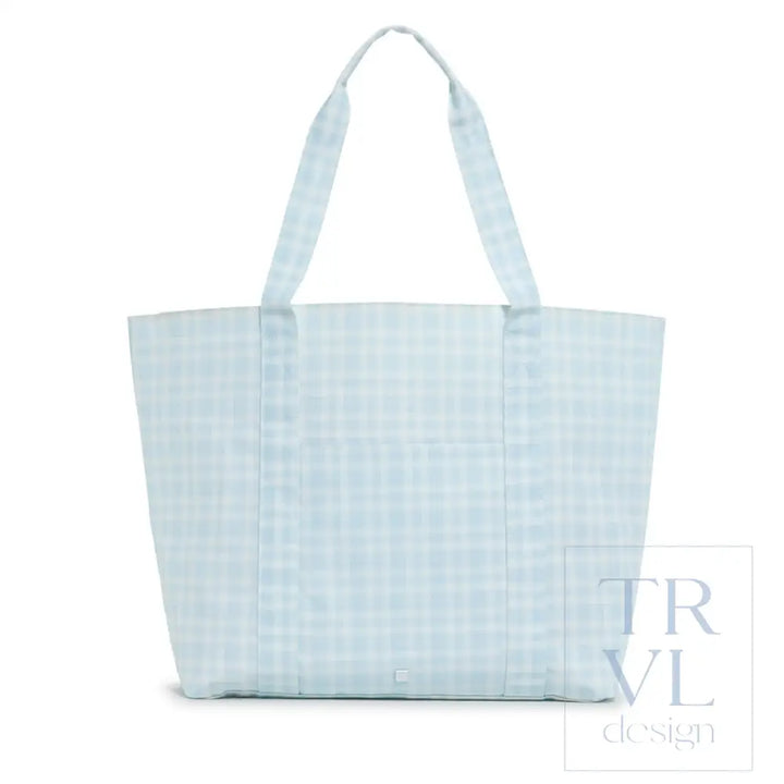 JUMBO TOTE - X-Large Tote PIMLICO PLAID BLUE - Tote Bags