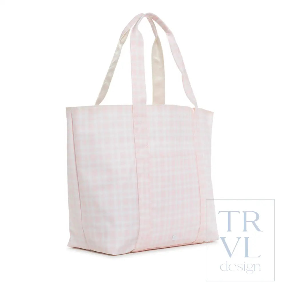 JUMBO TOTE - X-Large Tote PIMLICO PLAID PINK - Tote Bags