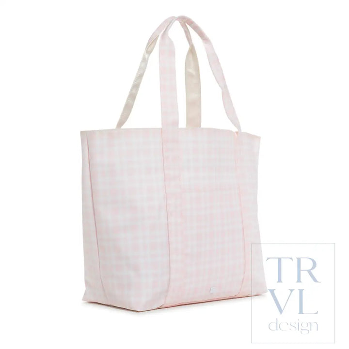 JUMBO TOTE - X-Large Tote PIMLICO PLAID PINK - Tote Bags