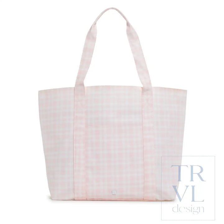 JUMBO TOTE - X-Large Tote PIMLICO PLAID PINK - Tote Bags