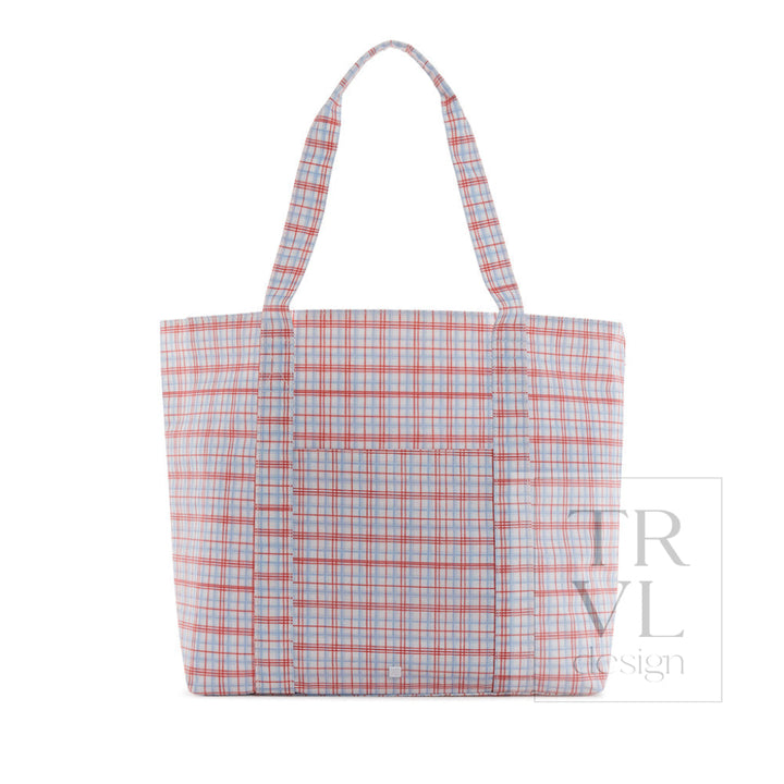 JUMBO TOTE - X-Large Tote CLASSIC PLAID RED - Tote Bags