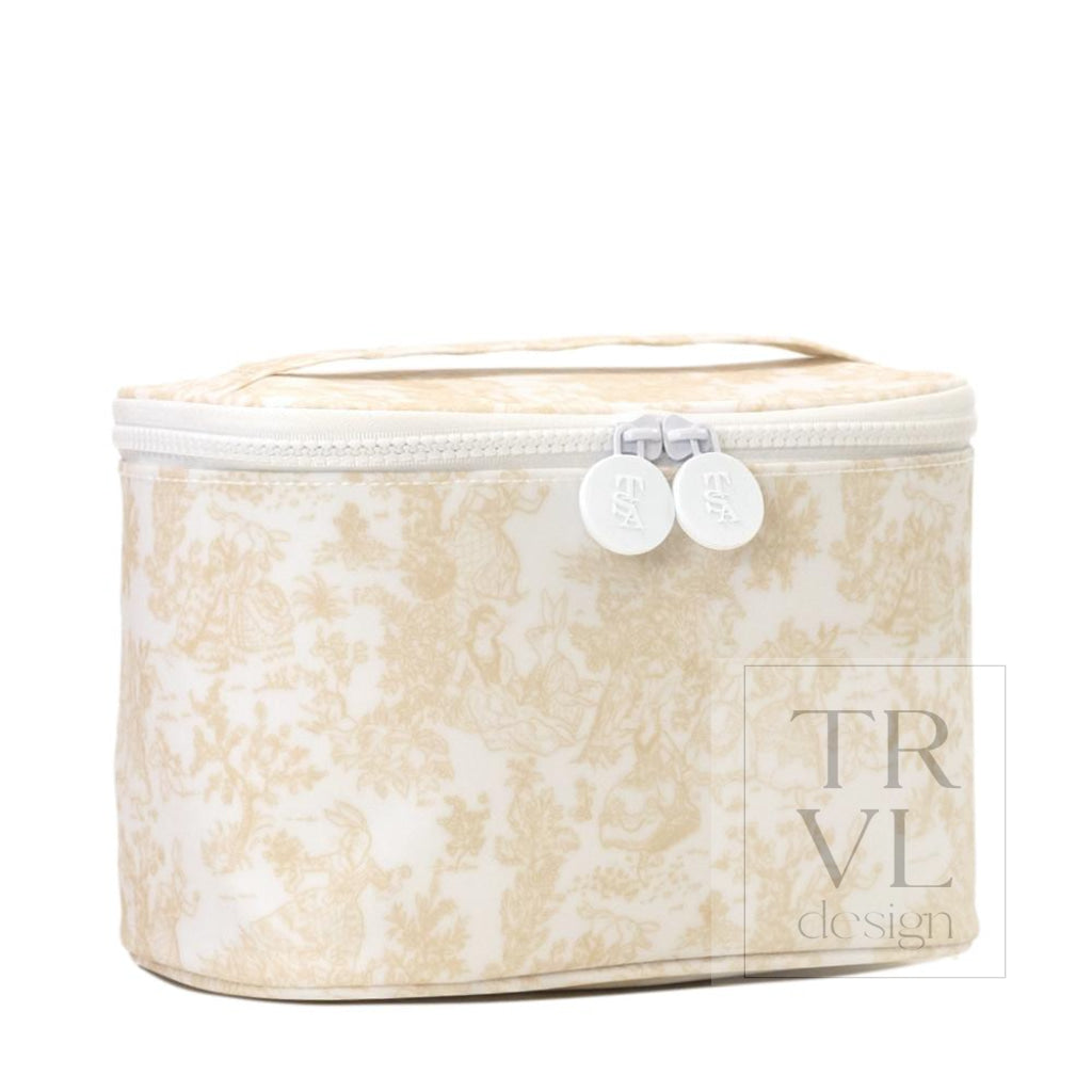 KIT CASE - BUNNY TOILE SAND - Cosmetic &amp; Toiletry Bags