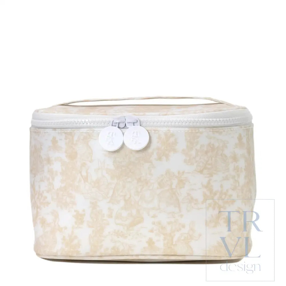 Kit Train Case - Bunny Toile Sand - Cosmetic & Toiletry Bags