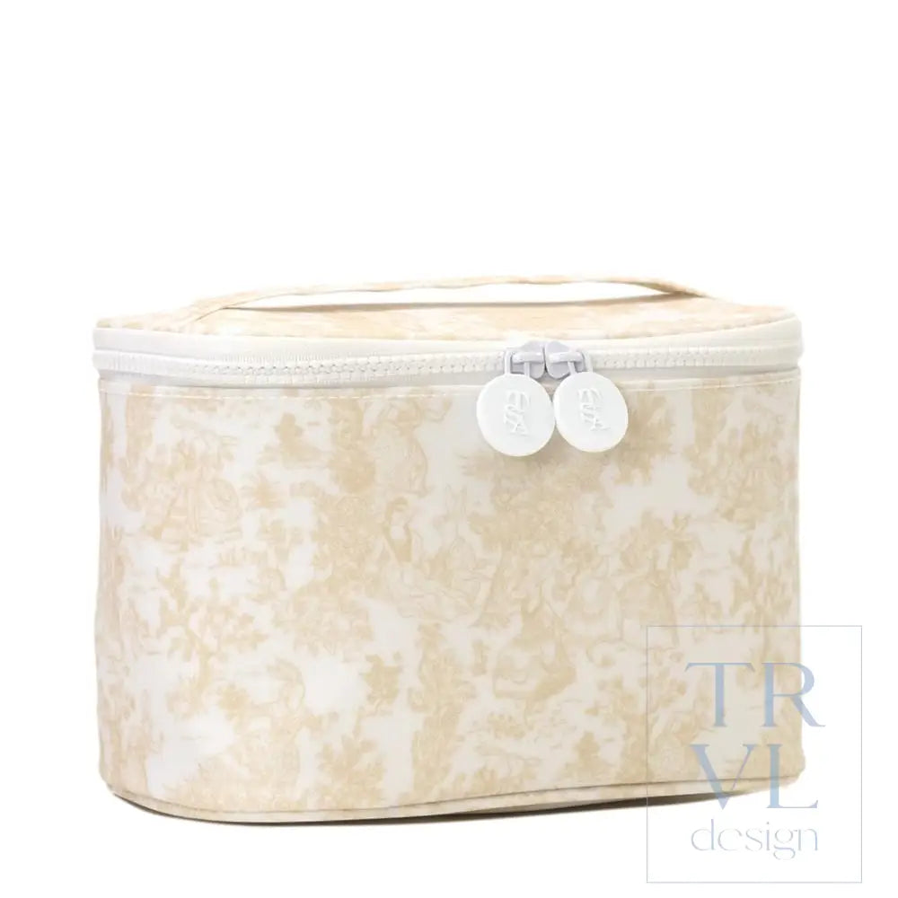 Kit Train Case - Bunny Toile Sand - Cosmetic & Toiletry Bags