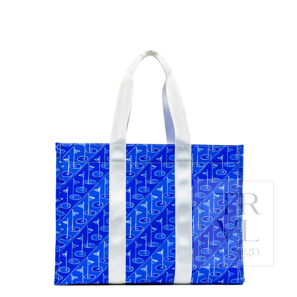 LARGE TOTE - ON PAR BLUE TEE - Tote Bags
