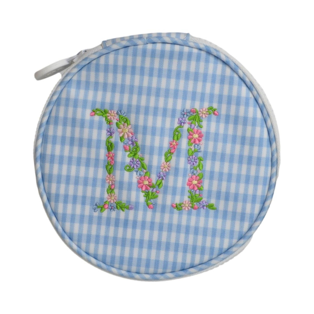 Monogram Round - Gingham Mist New! M