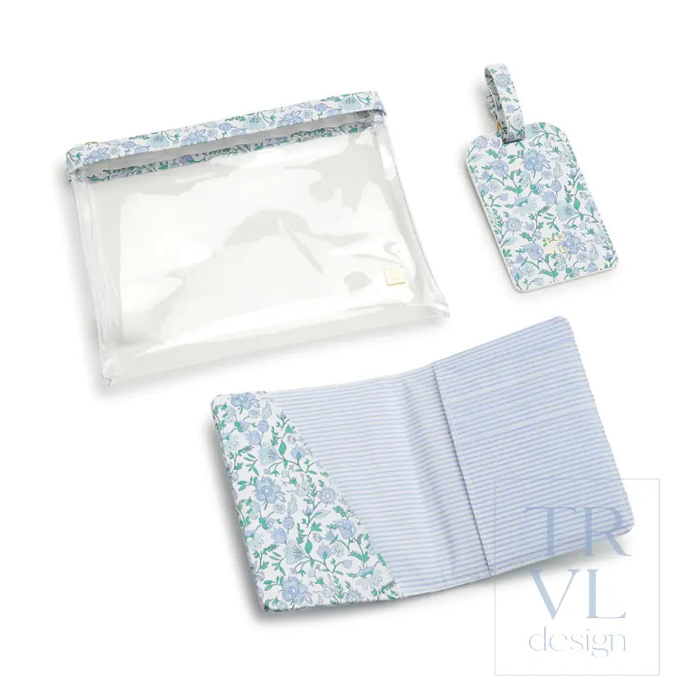 Luggage Tag & Passport Set - Hamptons Floral - Travel Pouches