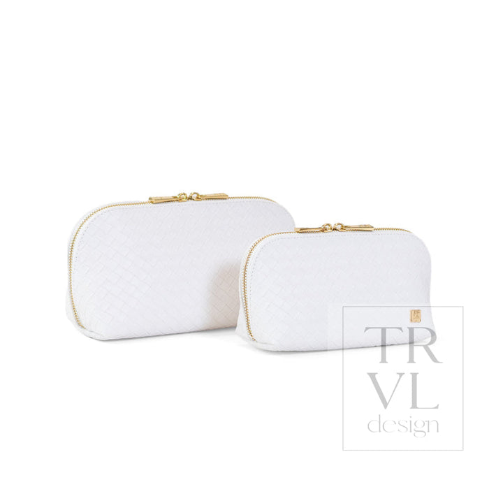 LUXE DUO CASE - WOVEN BLANC - Cosmetic &amp; Toiletry Bags