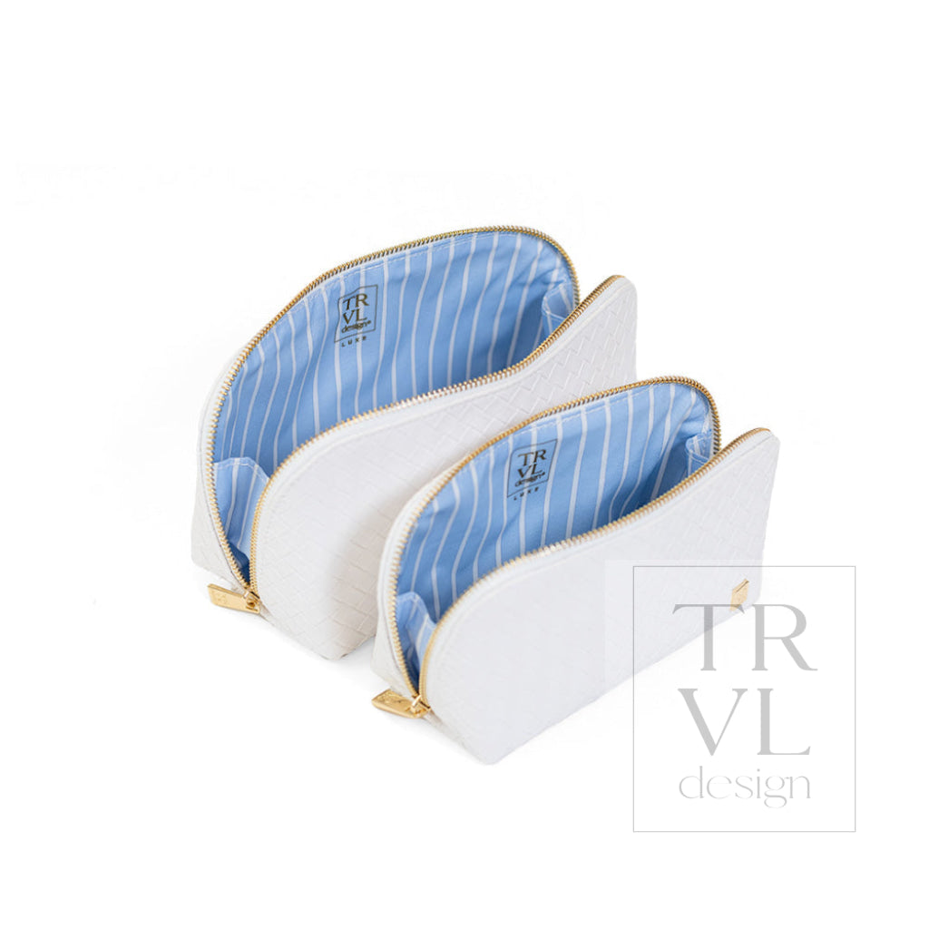 LUXE DUO CASE - WOVEN BLANC - Cosmetic &amp; Toiletry Bags