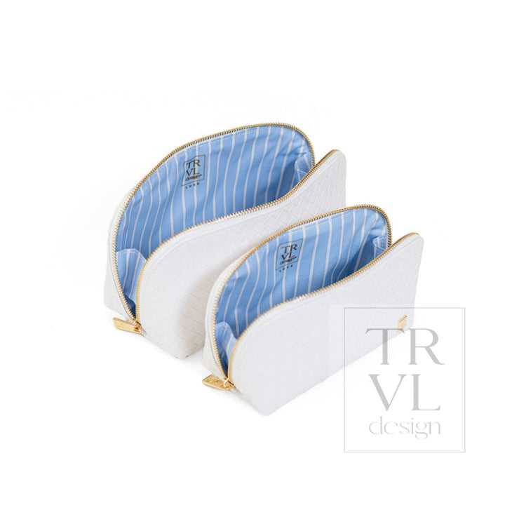 LUXE DUO CASE - WOVEN BLANC - Cosmetic &amp; Toiletry Bags