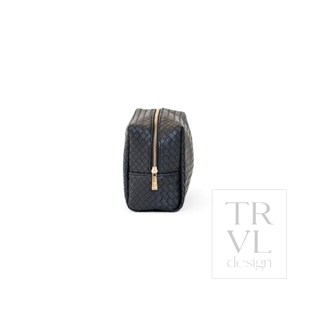 LUXE EVERYDAY Cosmetic Bag - WOVEN JET - Cosmetic &amp; Toiletry Bags
