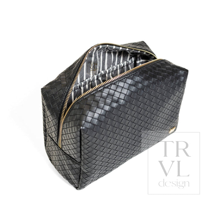 LUXE EVERYDAY Cosmetic Bag - WOVEN JET - Cosmetic &amp; Toiletry Bags