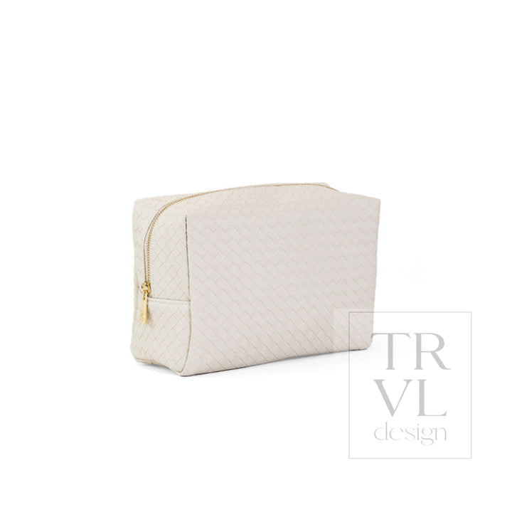 LUXE EVERYDAY Cosmetic Bag - WOVEN SAND - Cosmetic &amp; Toiletry Bags