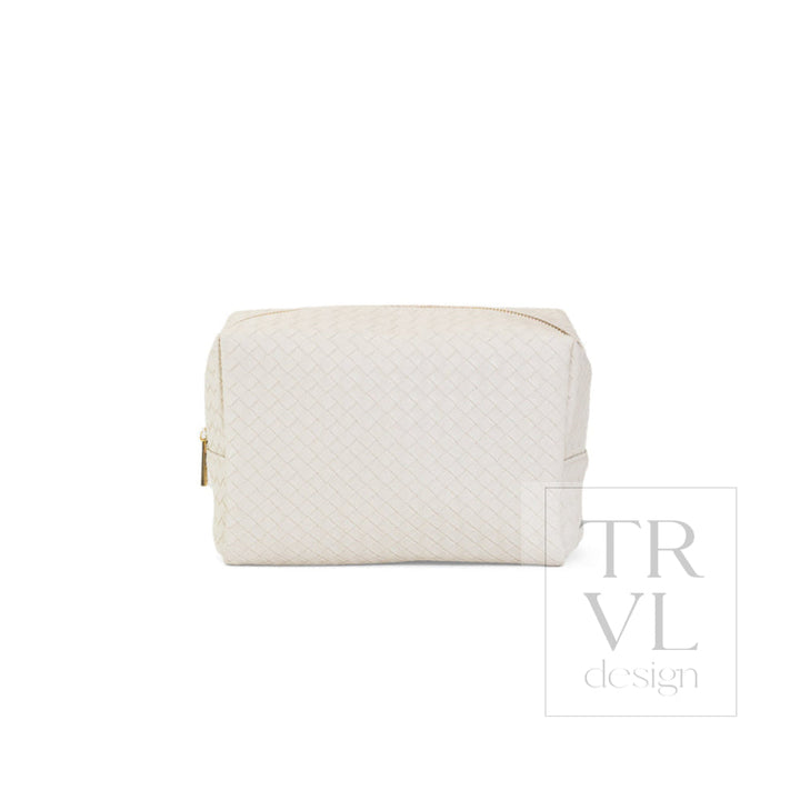 LUXE EVERYDAY Cosmetic Bag - WOVEN SAND - Cosmetic &amp; Toiletry Bags
