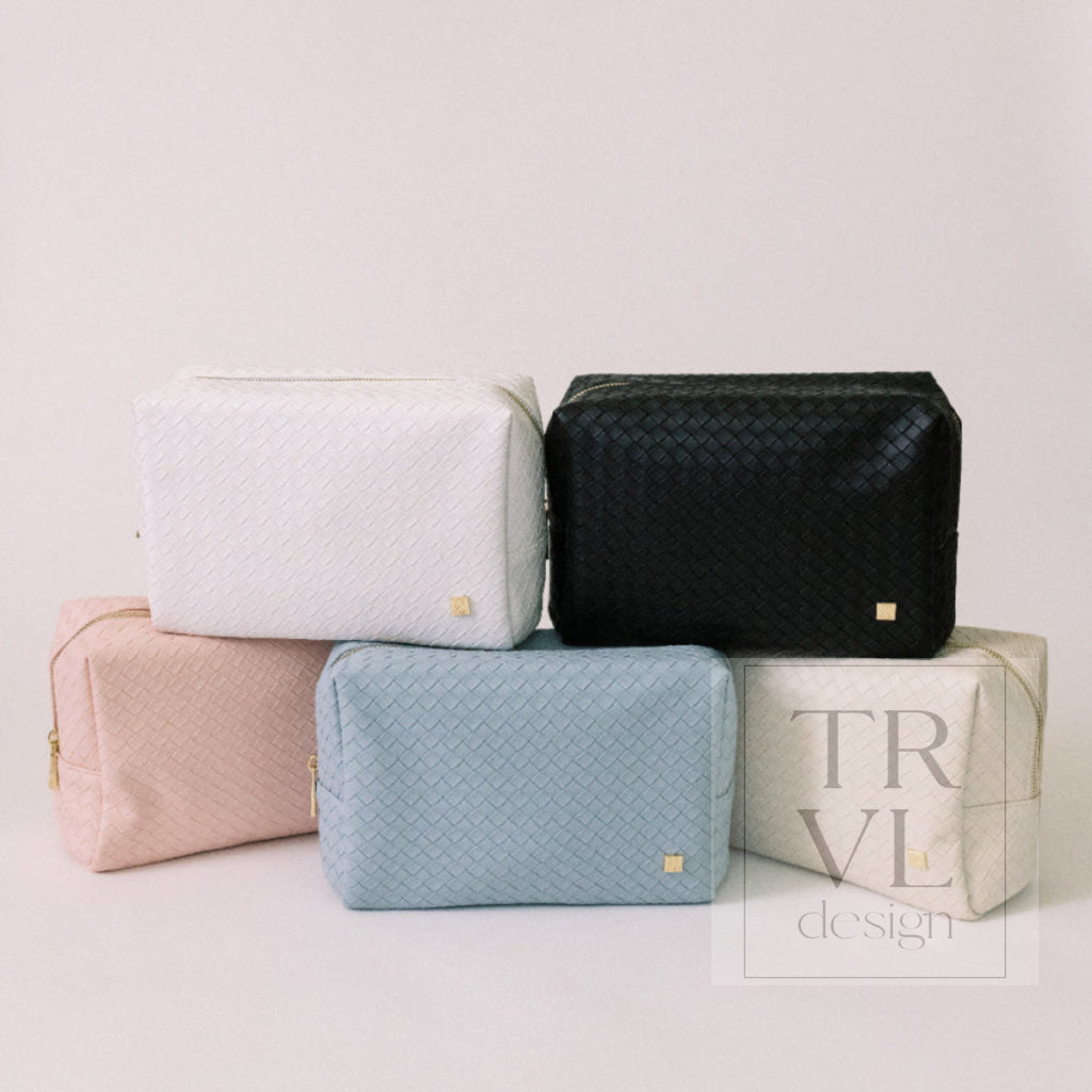 LUXE EVERYDAY Cosmetic Bag - WOVEN SHELL - Cosmetic &amp; Toiletry Bags